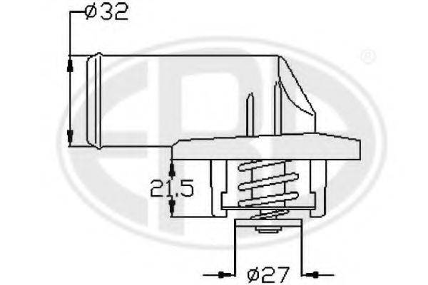 Термостат, охлаждающая жидкость 350091 ERA