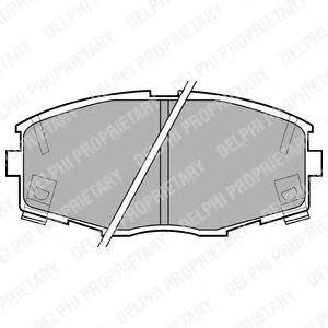 Комплект тормозных колодок, дисковый тормоз LP614 DELPHI