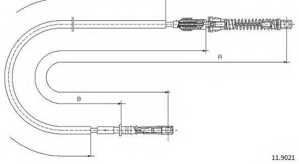 Тросик газа 19-3896 KAGER