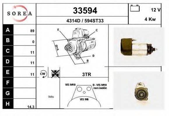 Стартер 33594 EAI