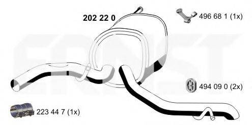 Глушитель выхлопных газов конечный 202220 ERNST