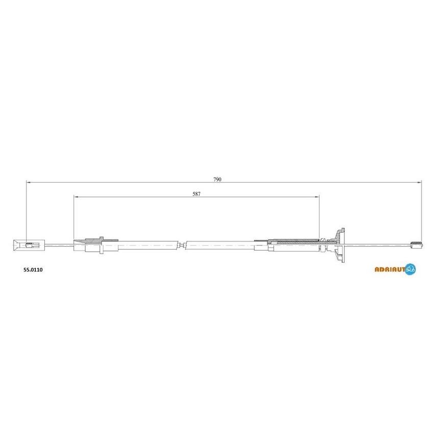 Трос сцепления 810mm/580mm 55.0110 ADRIAUTO