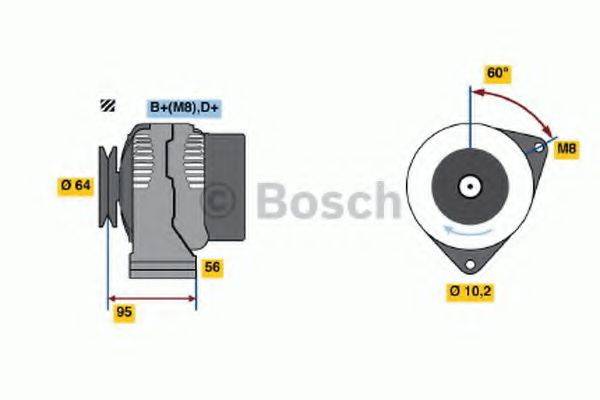 Генератор 0 120 335 006 BOSCH