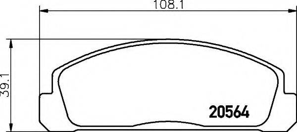 Комплект тормозных колодок, дисковый тормоз 8DB 355 007-211 HELLA