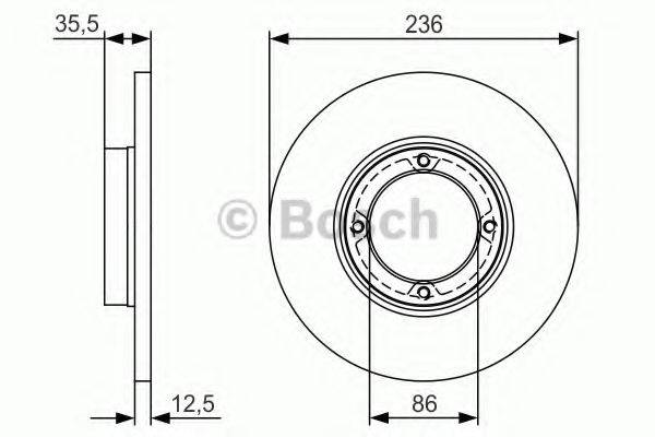 Тормозной диск 0 986 479 R81 BOSCH