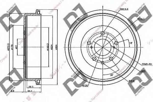 Тормозной барабан BR1108 DJ PARTS