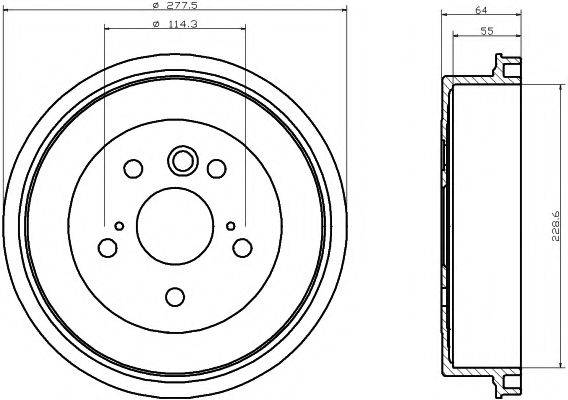 Тормозной барабан 8DT 355 300-031 HELLA PAGID