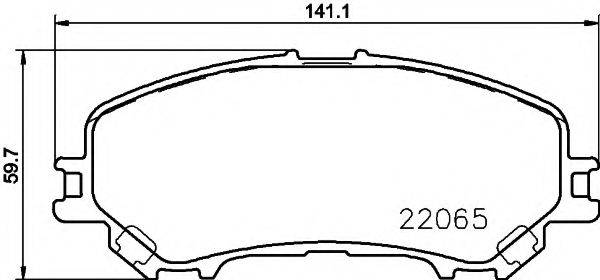 Комплект тормозных колодок, дисковый тормоз 2206501 TEXTAR