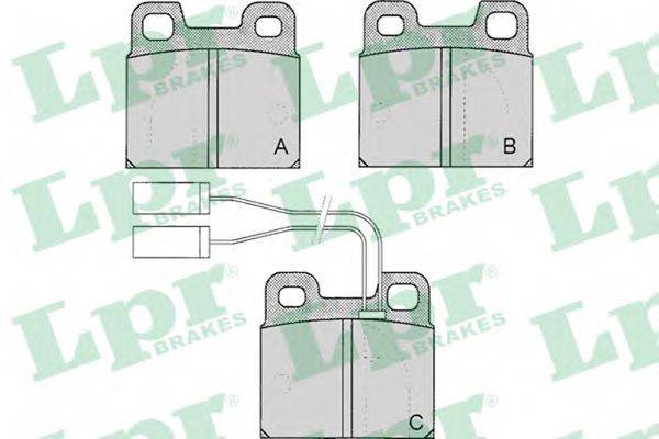 Комплект тормозных колодок, дисковый тормоз 05P030 LPR