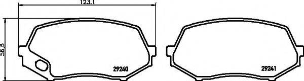 Комплект тормозных колодок 8DB 355 005-591 HELLA