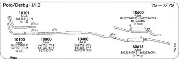 VW148 SIGAM Система выпуска ОГ