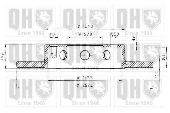 Тормозной диск BDC3444 QUINTON HAZELL