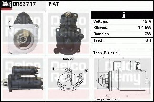 DRS3717 REMY Стартер DRS3717 REMY