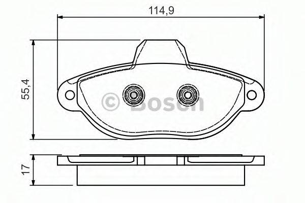 Комплект тормозных колодок 0 986 495 033 BOSCH