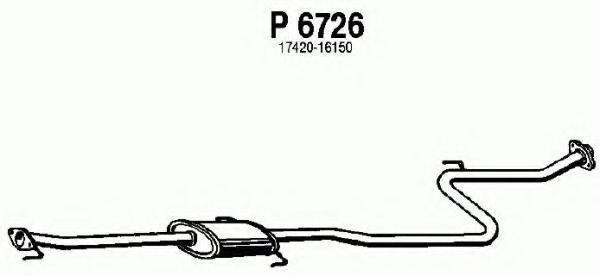 Средний глушитель выхлопных газов P6726 FENNO