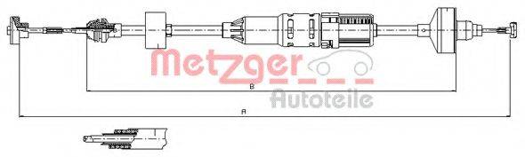 Трос, управление сцеплением 10.3443 METZGER