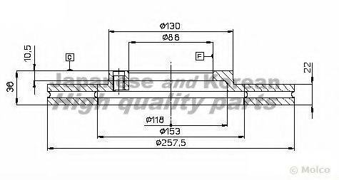 Тормозной диск 0990-9009 ASHUKI