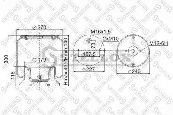 Баллон пневматической рессоры 90-62511-SX STELLOX