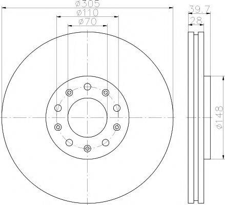 Тормозной диск MDC2157 MINTEX