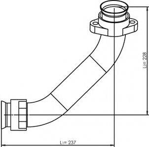 Труба выхлопного газа 53174 DINEX