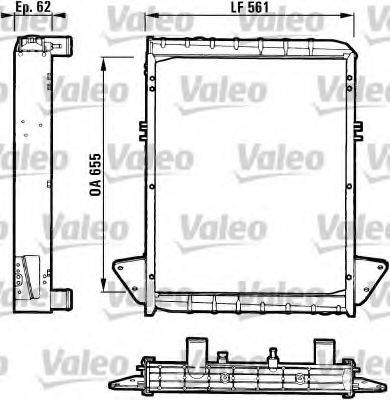 Радиатор, охлаждение двигателя 811061 VALEO
