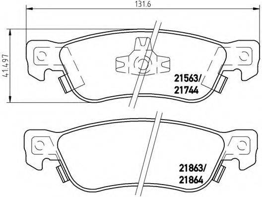 Комплект тормозных колодок, дисковый тормоз P 34 003 BREMBO