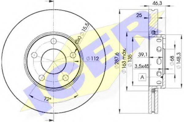 Тормозной диск 78BD4063-2 ICER