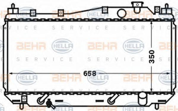 Радиатор, охлаждение двигателя 8MK 376 768-301 HELLA