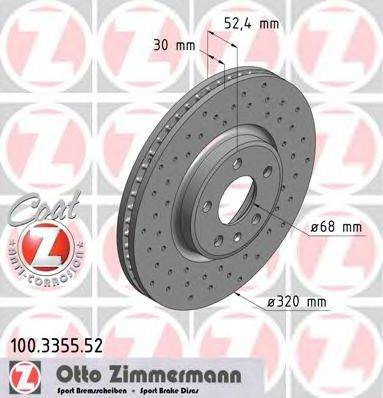 Тормозной диск 100.3355.52 ZIMMERMANN