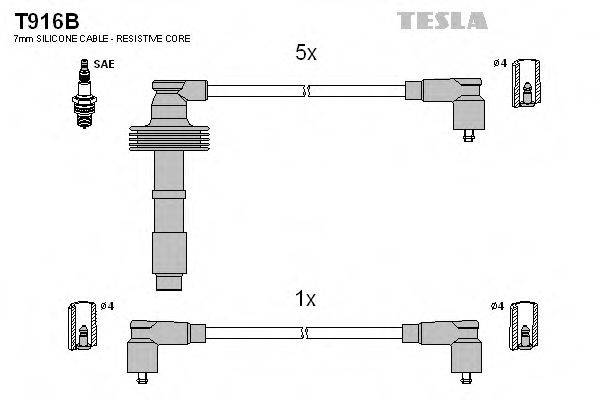 Комплект проводов зажигания T916B TESLA