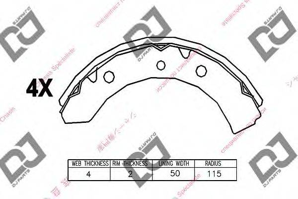 Комлект тормозных накладок BS1340 DJ PARTS