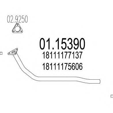 Труба выхлопного газа 01.15390 MTS