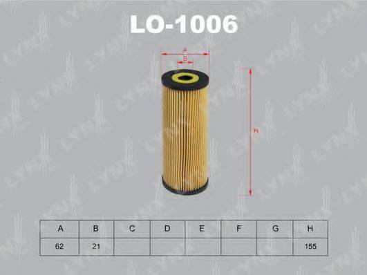 Фильтр масляный LO-1006 LYNXauto