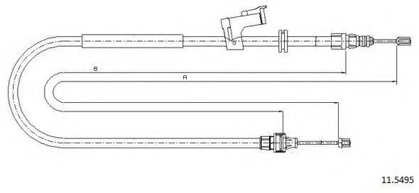 Трос, стояночная тормозная система FBS10064 FTE