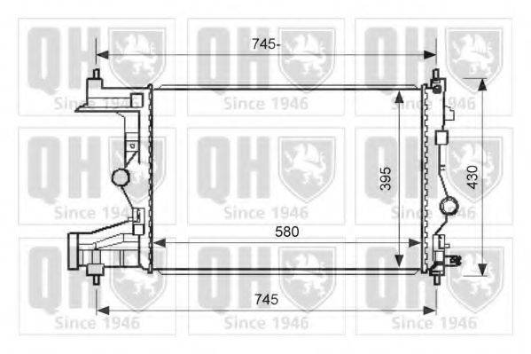 Радиатор, охлаждение двигателя QER1886 QUINTON HAZELL