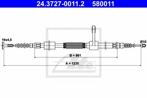Трос, стояночная тормозная система AR02141 CEF