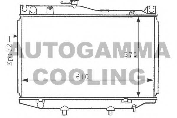 Радиатор, охлаждение двигателя 101010 AUTOGAMMA