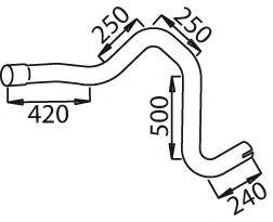 Труба выхлопного газа 50171 DINEX