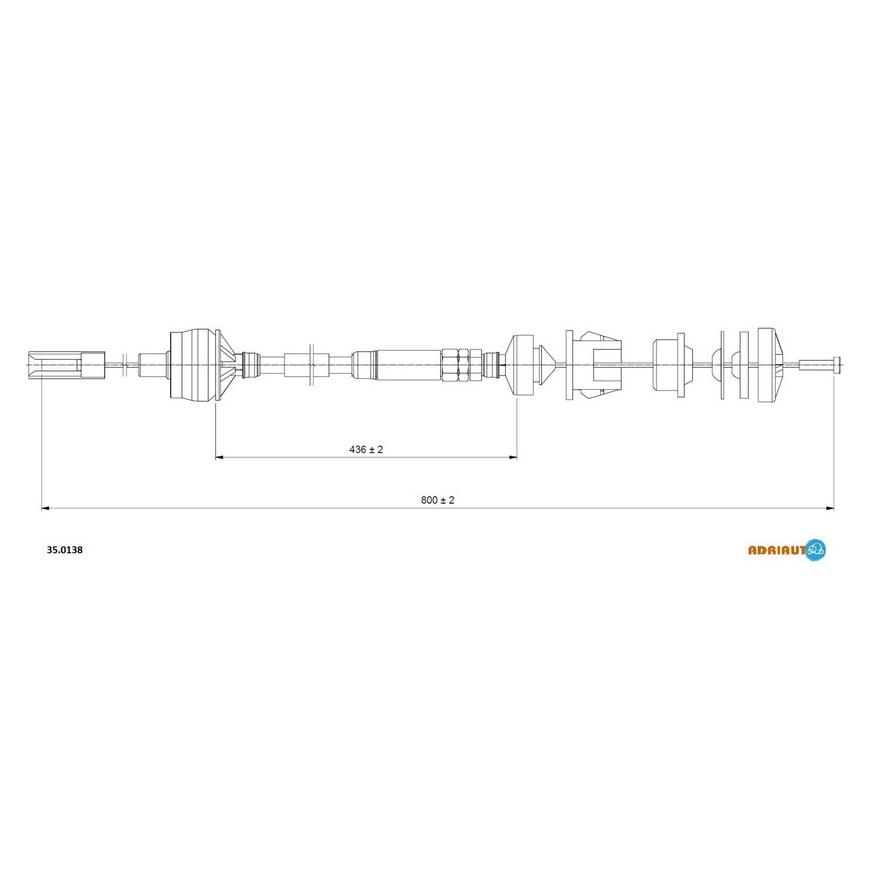 Тросик сцепления Adriauto 35.0138 ADRIAUTO