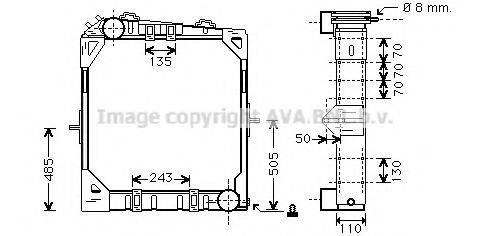 Радиатор, охлаждение двигателя ME2170 AVA QUALITY COOLING