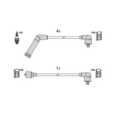 Комплект проводов зажигания 134116 HITACHI