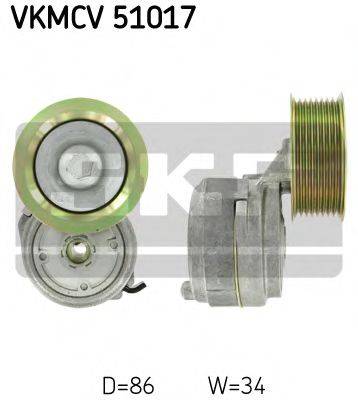 Натяжной ролик, поликлиновой  ремень VKMCV 51017 SKF