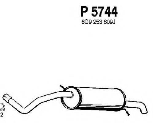 Глушитель выхлопных газов конечный P5744 FENNO