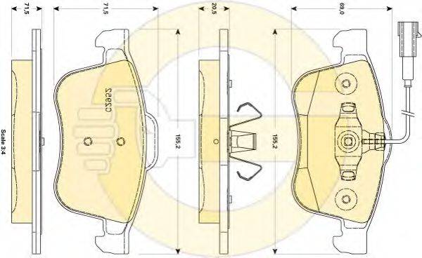 Комплект тормозных колодок, дисковый тормоз 6118811 GIRLING