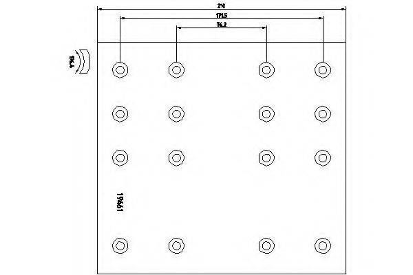 Колодка тормозной накладки 19461 TEXTAR