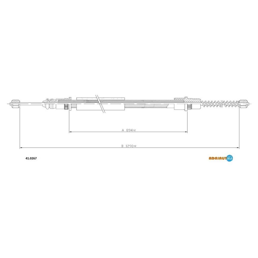 Трос стояночного тормоза задний левый 1310mm/920mm