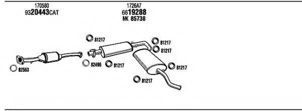 Система выпуска ОГ PE85003 WALKER