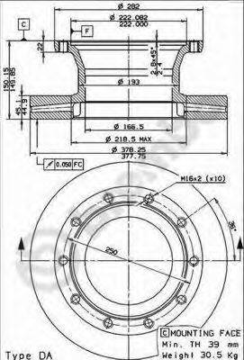 Тормозной диск 09.7957.10 BREMBO