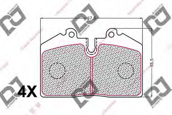 Комплект тормозных колодок BP2160 DJ PARTS
