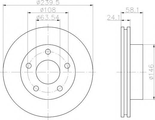 Тормозной диск MDC461 MINTEX